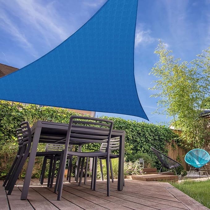 E&K Sunrise 8' x 8' x 8' Sun Shade Sail Triangle Canopy Shade Cover UV Block - Image 7