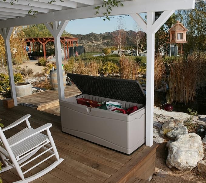 LIFETIME 60012 Extra Large Deck Box, 130 Gallon, Desert Sand/Brown - Image 6