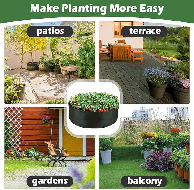 LBTING 4Pcs 30 Gallon Plant Grow Bags, Fabric Raised Planting Bed Heavy Duty - Image 6