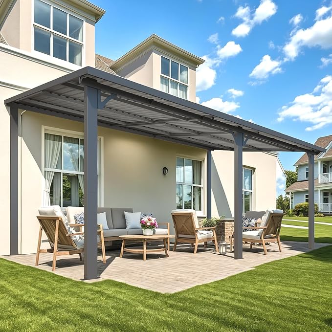 AECOJOY 16' x 10' Outdoor Hardtop Gazebo Pergola by AECOJOY