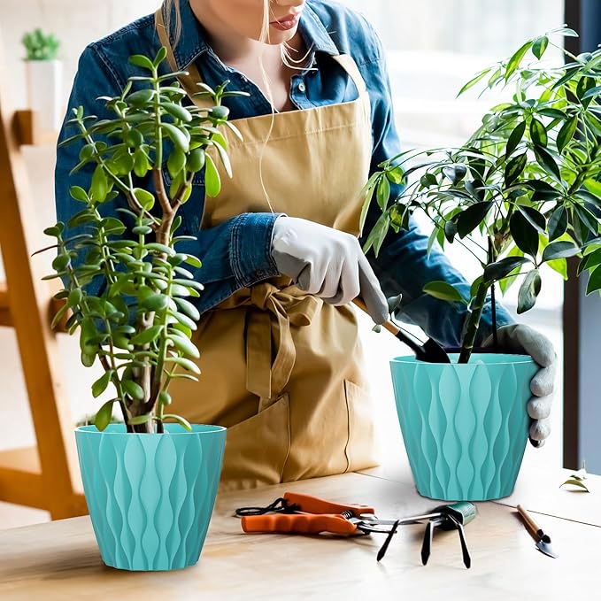 6 Pack 7 Inch Indoor Plant Pots - Image 7
