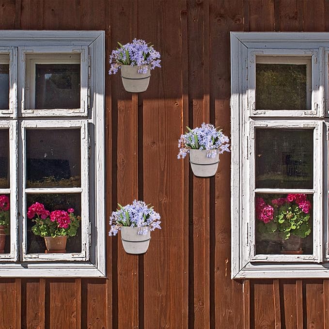 6 Pack 8 Inch Wall Flower Pot Holder Ring Plant Hanger, Metal Planter Hooks - Image 5