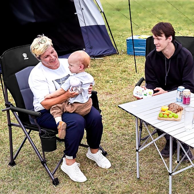 EVER ADVANCED Oversized Folding Camping Chair - Image 2