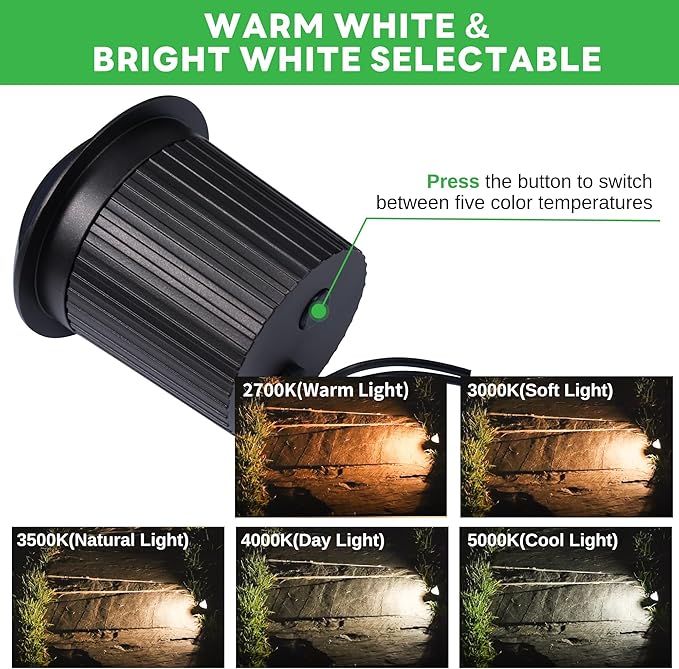 In Ground Well Lights 2700K - 12V Wired One Directional Inground Fixture - Image 8