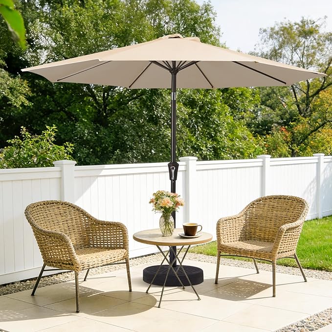 MEWAY 9ft Patio Umbrella Outdoor Table Umbrellas - Image 2