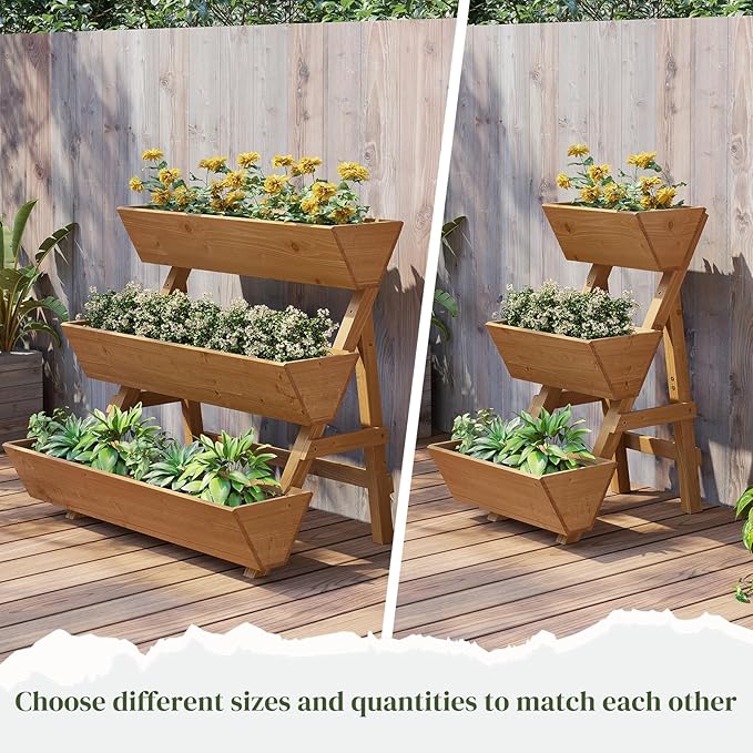 3-Tier Wooden Vertical Raised Garden Bed - Image 7