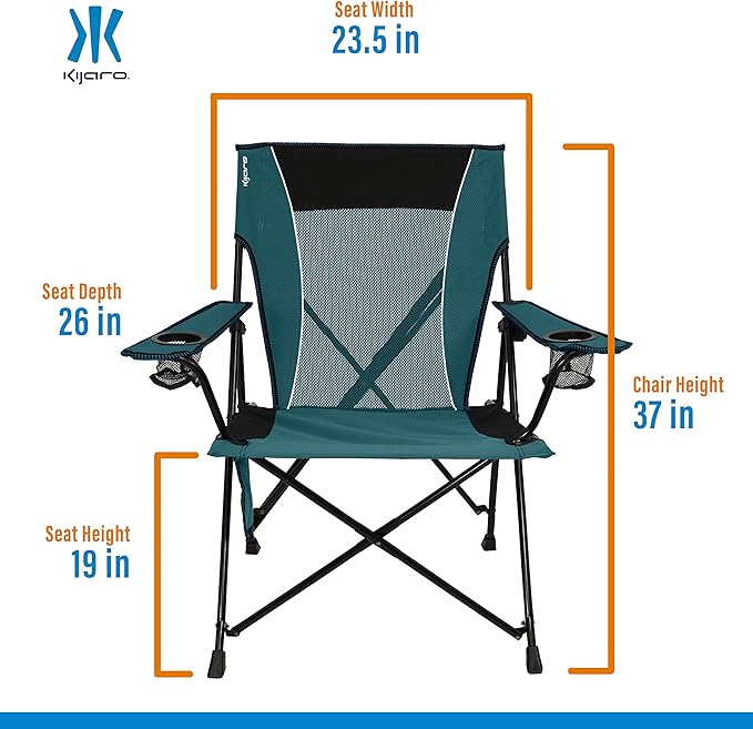 Kijaro Dual Lock Portable Camping Chairs - Image 3