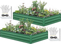 YITAHOME 96x48x12 in 2pcs Galvanized Raised Garden Bed Kit, Large Metal Planter by YITAHOME