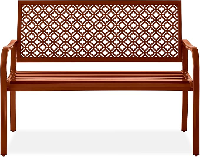 Best Choice Products Outdoor Bench 2-Person Metal Steel Benches Furniture by BestChoiceProducts