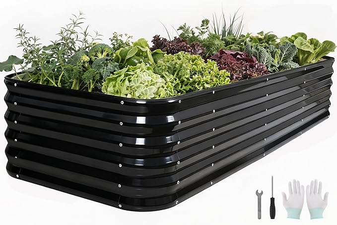5 in 1Galvanized Raised Garden Bed by BIRDSINYARD