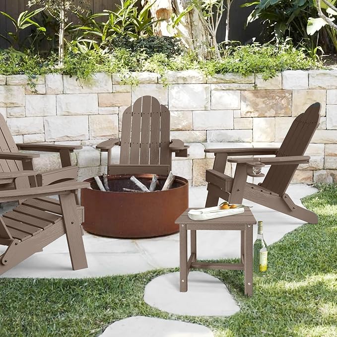 Adirondack Square Side Table, one-Tier Outdoor end Table, Patio Side Table - Image 7
