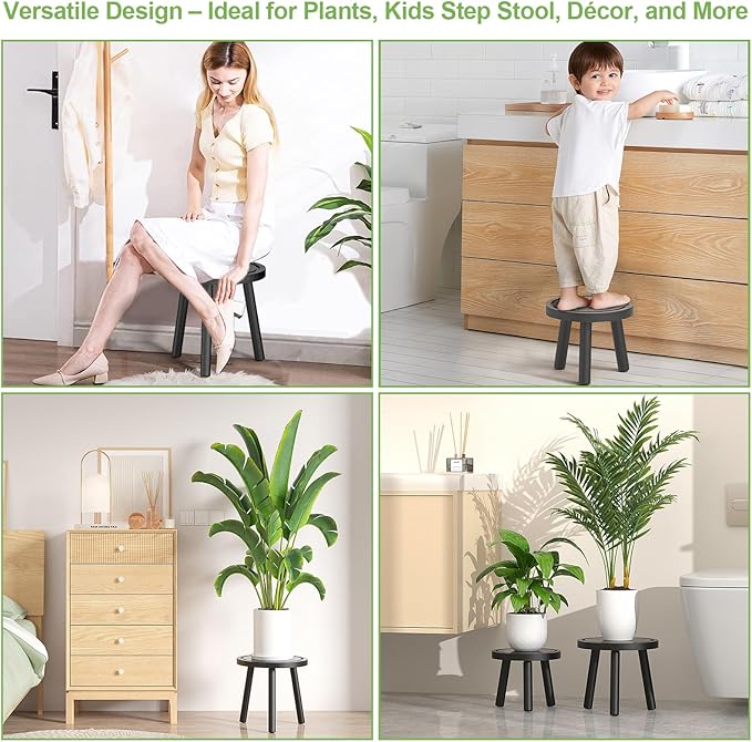 3-Pack Wood Plant Stands Indoor, Single Plant Stand - Image 7