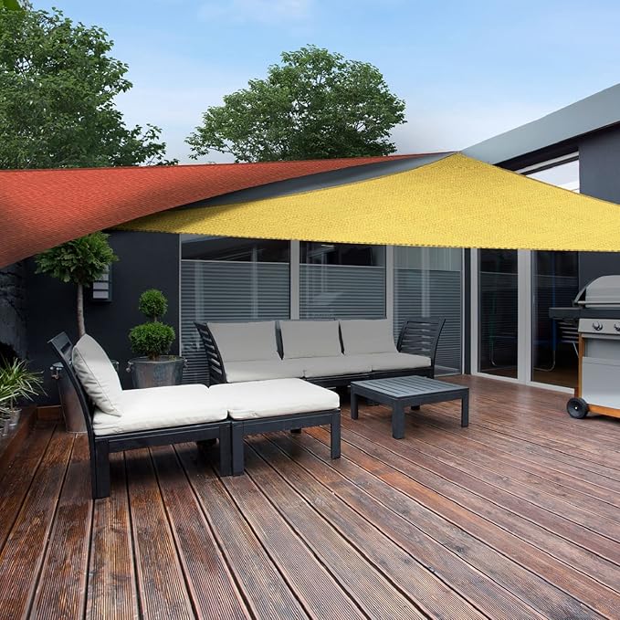 AsterOutdoor Sun Shade Sail Triangle 10' x 10' x 10' UV Block Canopy - Image 8