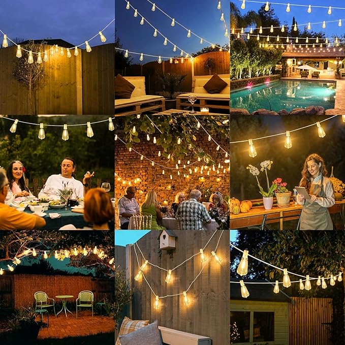 Brightever Outdoor String Light 25 FT, ST38 Patio Lights - Image 7