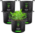 VIVOSUN 5-Pack 2 Gallon Grow Bags Heavy Duty Thickened Nonwoven Fabric Pots by VIVOSUN