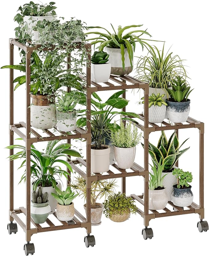 Bamworld Plant Stand with Wheels by Bamworld