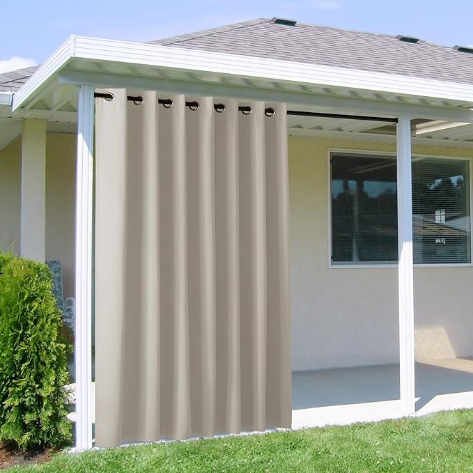NICETOWN Outdoor Curtainch for Patio Waterproof 100 inch Wide, Thermal by NICETOWN