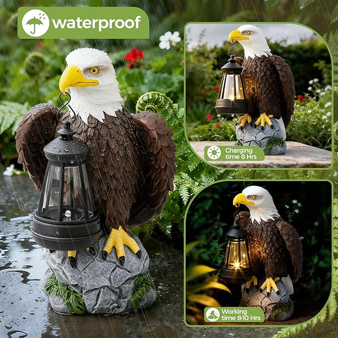 American Bald Eagle Garden Statue - Image 4
