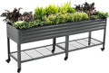 Rolling Elevated Raised Garden Bed-V Series, 1400 Lbs Weight Capacity, Outdoor by VegoGarden