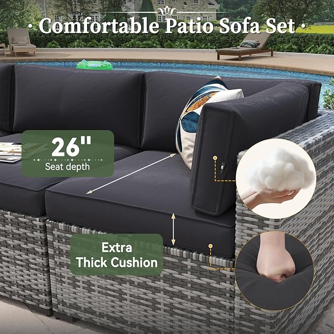 Aoxun 15 Piece Patio Furniture Set - Image 3