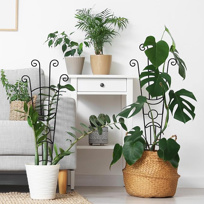 32.6in Plant Trellis for Climbing Plants Indoor, Expandable Large Metal Trellis - Image 5