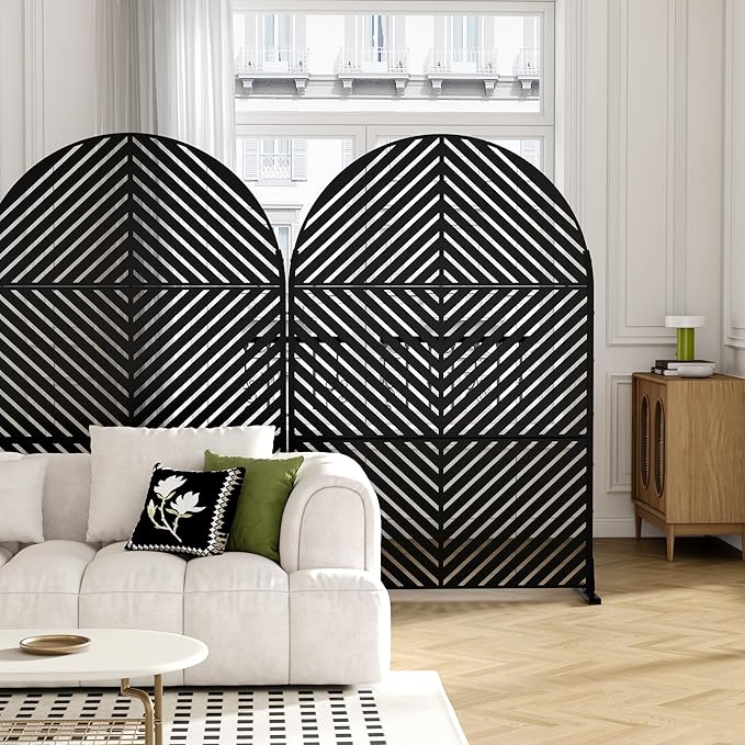 Casaphoria 72" H x 47" W Arched Metal Privacy Screen - Image 2