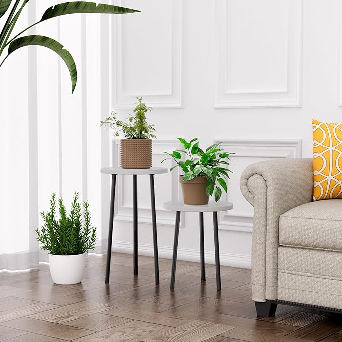 Plant Stand Indoor Tall: Corner Wood Plant Stand 2 Pack Mid Century Modern Decor - Image 6