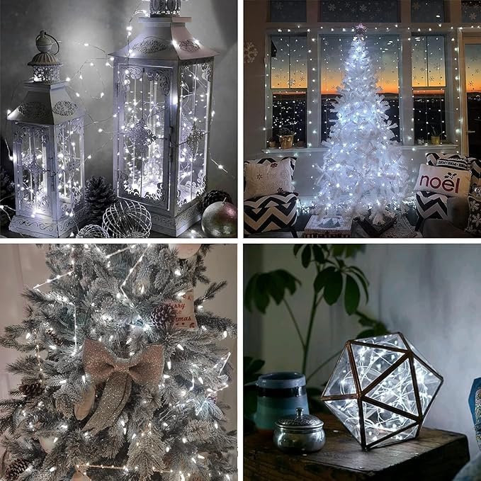 4Pack 80Ft 240LED Fairy Lights Battery Operated - Image 3