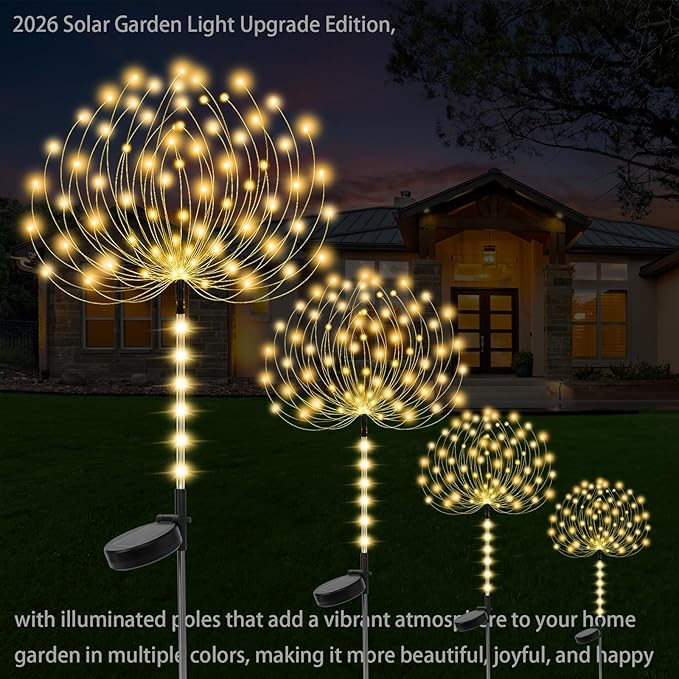 Garden Decor Solar Lights Outdoor, 155LED 8 lighting modes pole light - Image 2