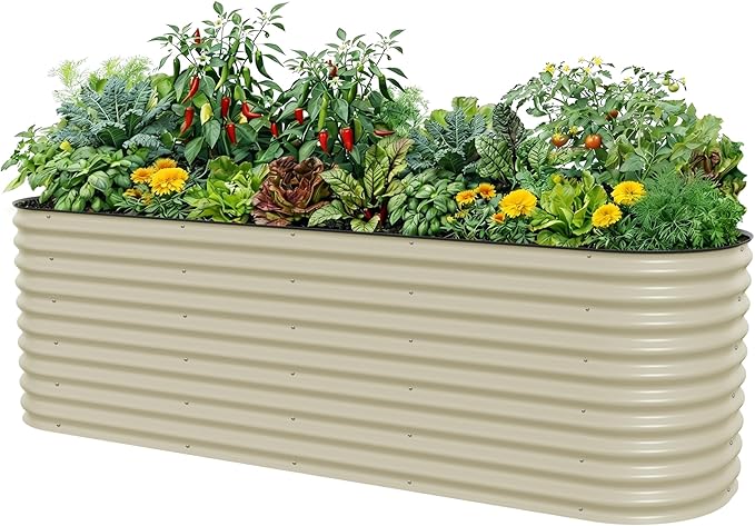 32" Extra Tall Raised Garden Bed Kits, 2.5 x 9.5 x 2.7ft Deep Root 10 in 1 by VegoGarden