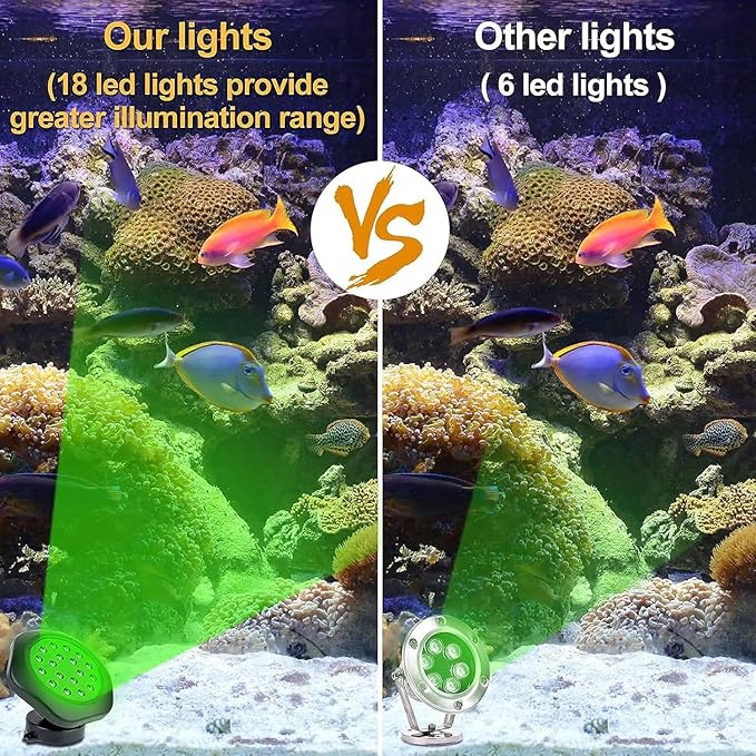Solar Pond Lights, 18 LED Super Bright RGB LED Underwater Spotlights Color - Image 8
