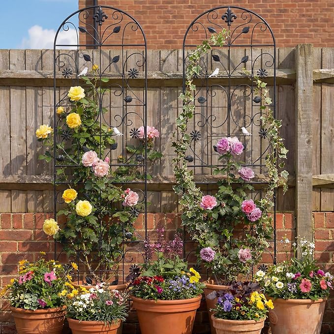 Trellis for Climbing Plants Outdoor, （2 Pack 70.8x19.6-inch）, Generic Metal - Image 8