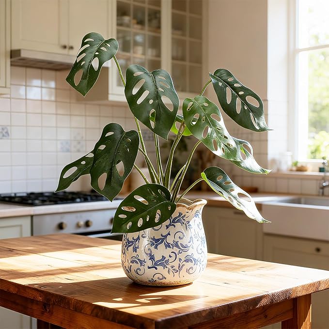 6 Inch Ceramic Plants Pots Vintage Ceramic Flower Planters Crackle Glaze Finish - Image 3