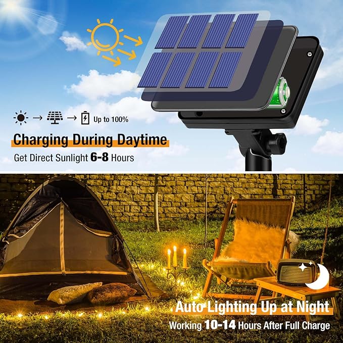 btfarm 2 Pack Solar String Lights Outdoor - Image 2