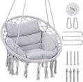 Macrame Hammock Hanging Swinging Chair by KROFEM