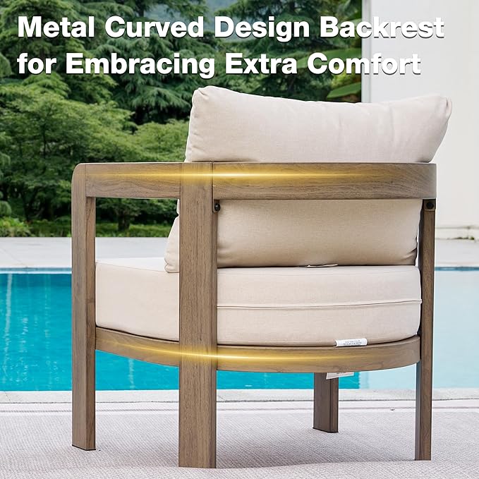Outdoor Furniture Set, Metal Modern Outside Furniture - Image 5