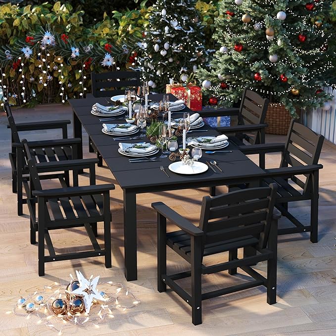 5-Piece Black Outdoor Dining Set - Image 9