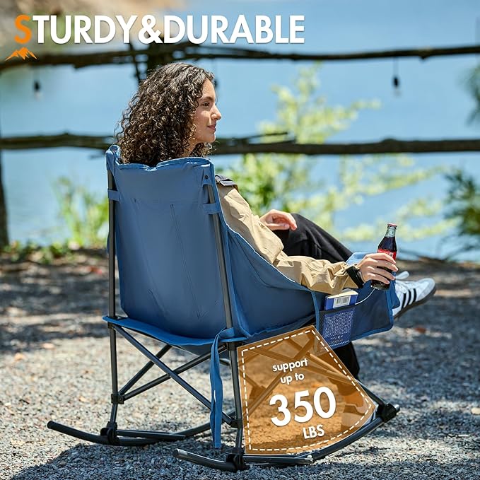 Portal Outdoor Rocking Chair Camping Folding Portable Rocker - Image 5
