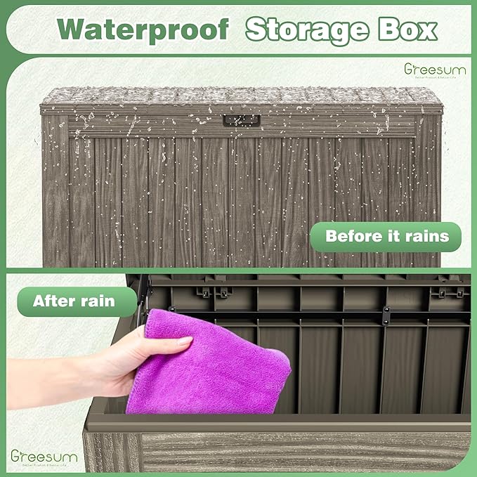 Greesum Outdoor Storage Box 120 Gallon Storage Bin - Image 7