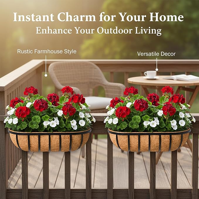 30“ Window Box Railing Planter - Image 2
