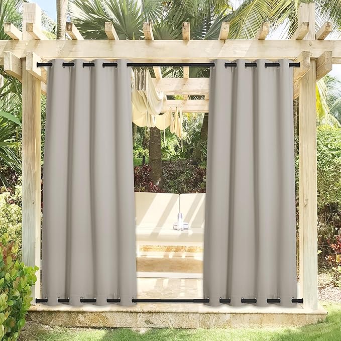 NICETOWN 2 Panels Outdoor Curtains - Image 2