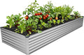 12x4x1.5FT Galvanized Raised Garden Bed, Vegetable Boxes-Rectangle Metal Flower by DIIYIV
