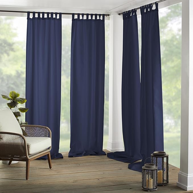 Elrene Home Fashions Matine Weatherproof Tab-Top Indoor/Outdoor Solid Color by ElreneHomeFashions