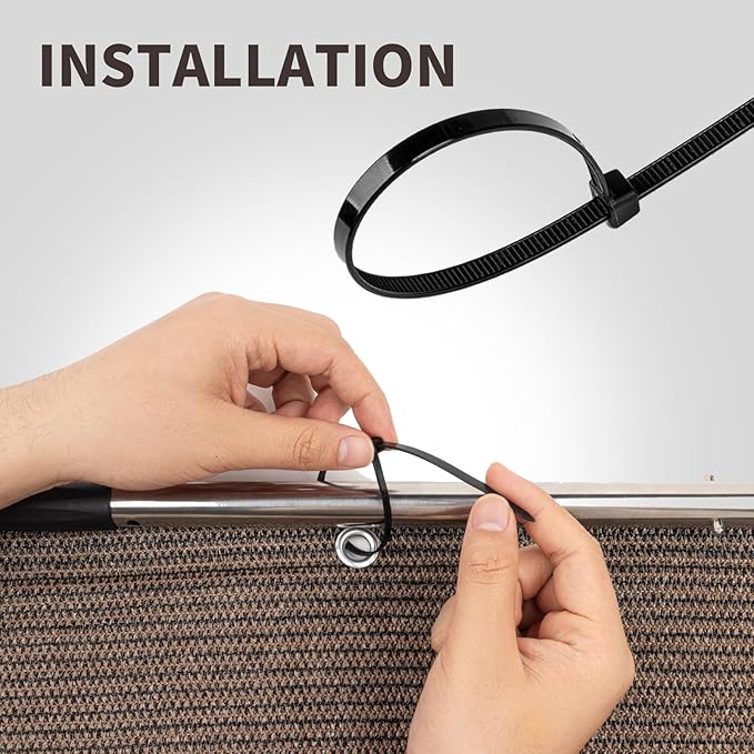 LOVE STORY Custom Size 3'x12' Brown Balcony Privacy Screen, UV Block Privacy - Image 7