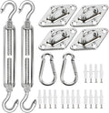 YOFIT 40 Pcs Shade Sail Hardware Kit, 5 Inch Outdoor Sun Sail Accessories by yofit