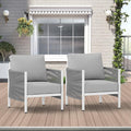 Aluminum Outdoor Sofa Armchair, HDPE Rope Patio Couch by Oasbira