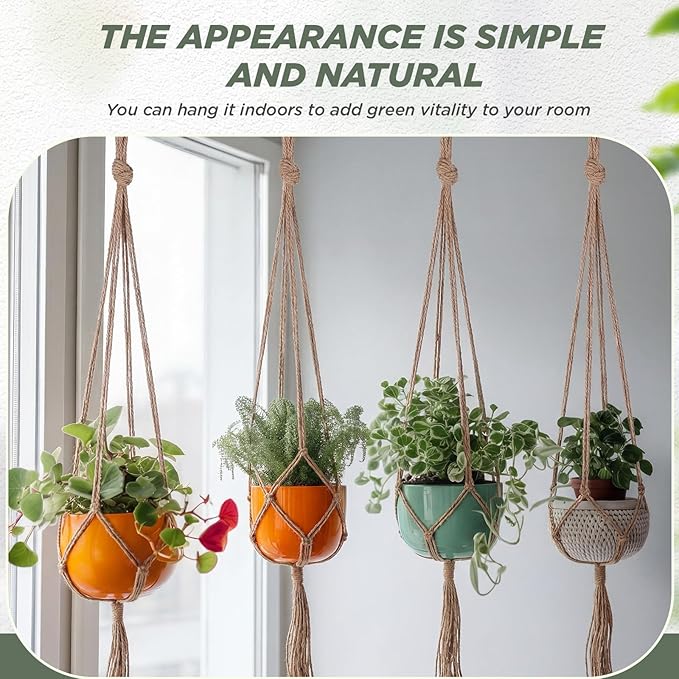 EBOOT 2 Pack 33 48 Inch Large Macrame Plant Hanger Rope to Hang Flower Pot - Image 4