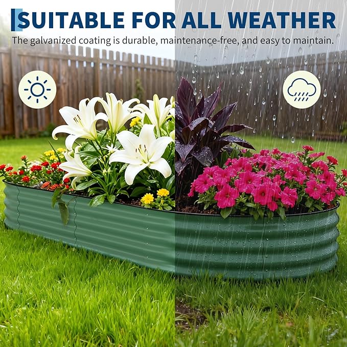 Garvee Galvanized Raised Garden Bed Outdoor, Rust-Resistant Raised Garden Beds - Image 8