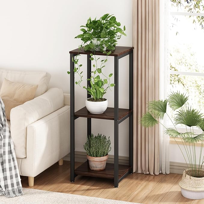 Plant Stand Indoor Corner Tall 3 Tier Metal Modern Flower Storage Plant Shelf - Image 2