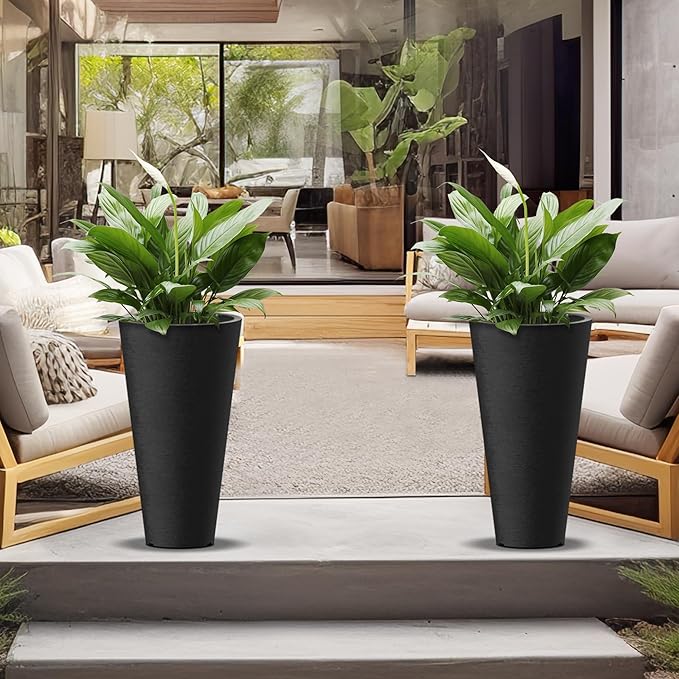 Kante Tall Round Planter Set of 2 - Image 5